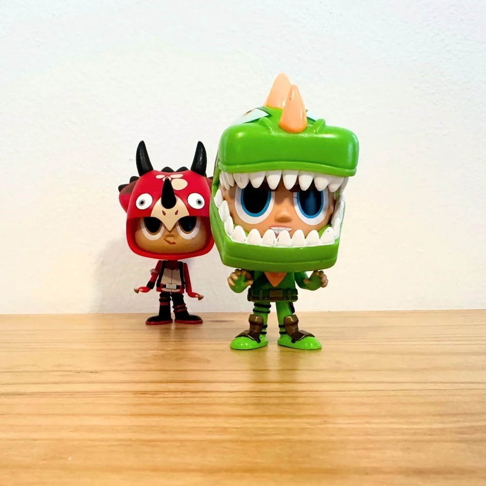 Funko Pop Fortnite Game Tricera Ops #462 & Rex #443 Kids Toys Collectable Figure